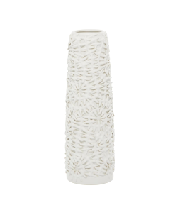 Ceramic Floral Embossed Vase