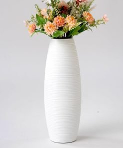 Large Resin Flower Vase (White)